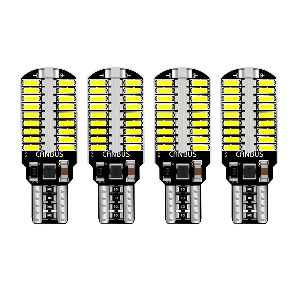 

4X T10 W5W T15 W16W Car Led Lights Canbus No Error 4014SMD For Car Interior Accessories Lamp Tail Reverse Light 6000K White 12V