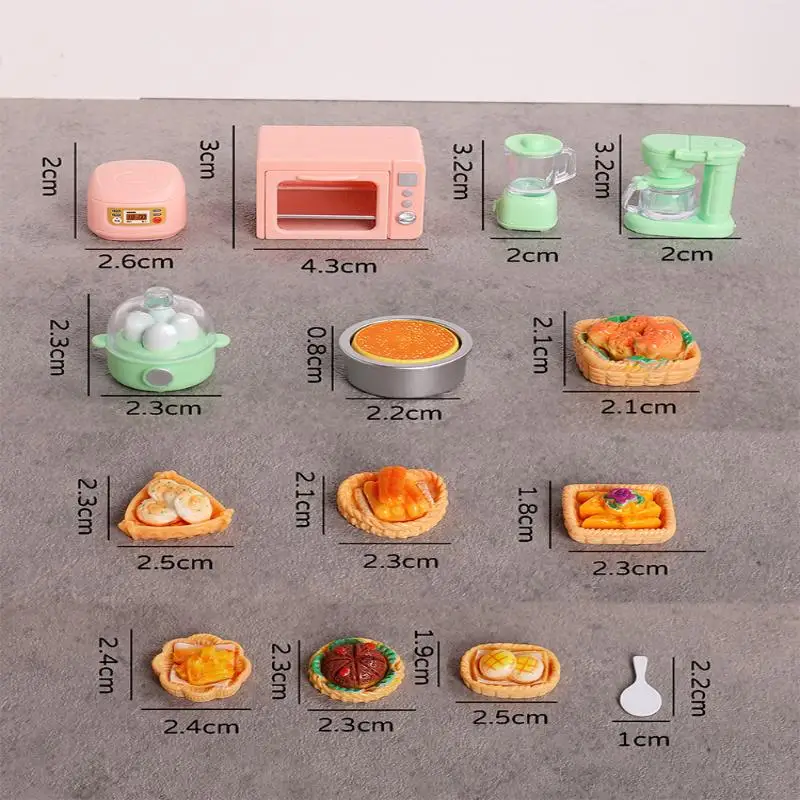 

1 комплект, аксессуары для кукол, новый масштаб 1/12, миниатюрный кукольный домик, еда, электронная духовка, модель рисоварки