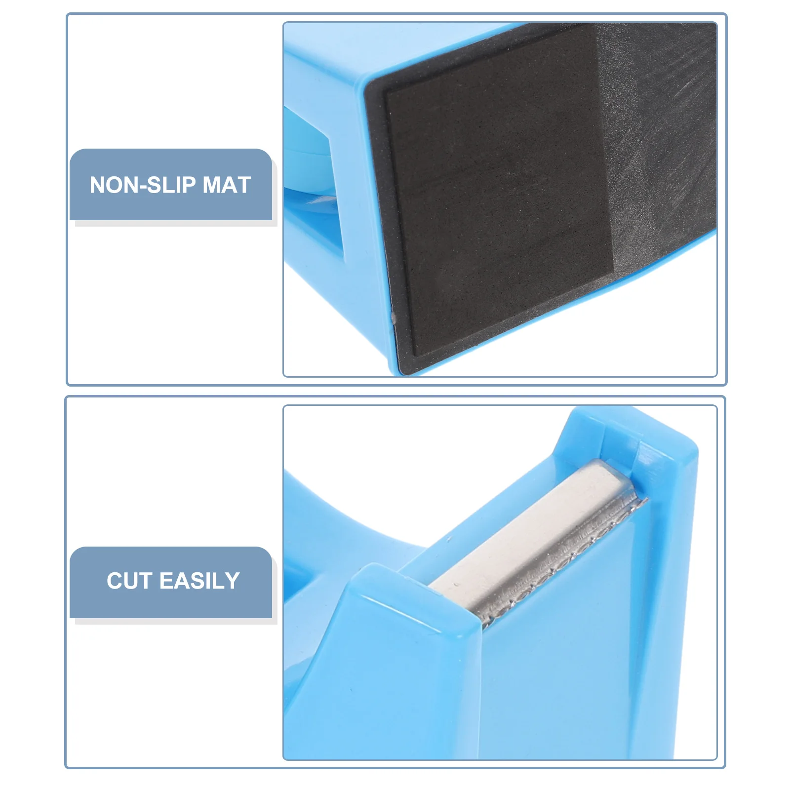 

Dual-Use Desktop Tape Dispenser Holder Cutter Sealing Packaging Adhesive Paper Cutting Machine Random Color