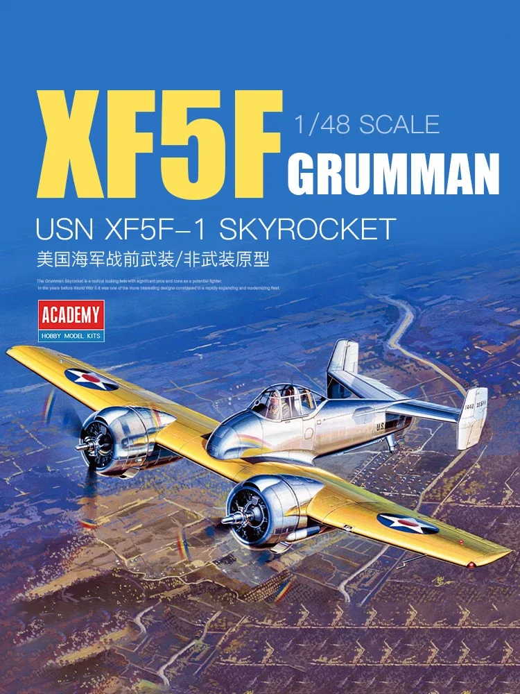 Academy Plastic Assembly Scale Model Kit 12363 Grumman XF5F Skyrocket Fighter 1/48