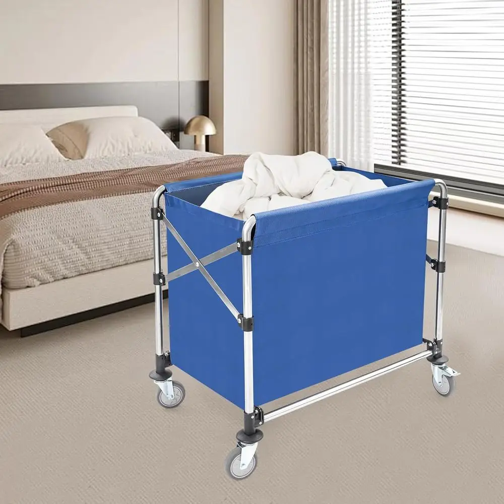 Rolling Laundry Bag or Dirty Clothes Hotel Laundry Hamper Rolling Laundry Bag oldable Laundry Basket with Wheels Laundry Cart in