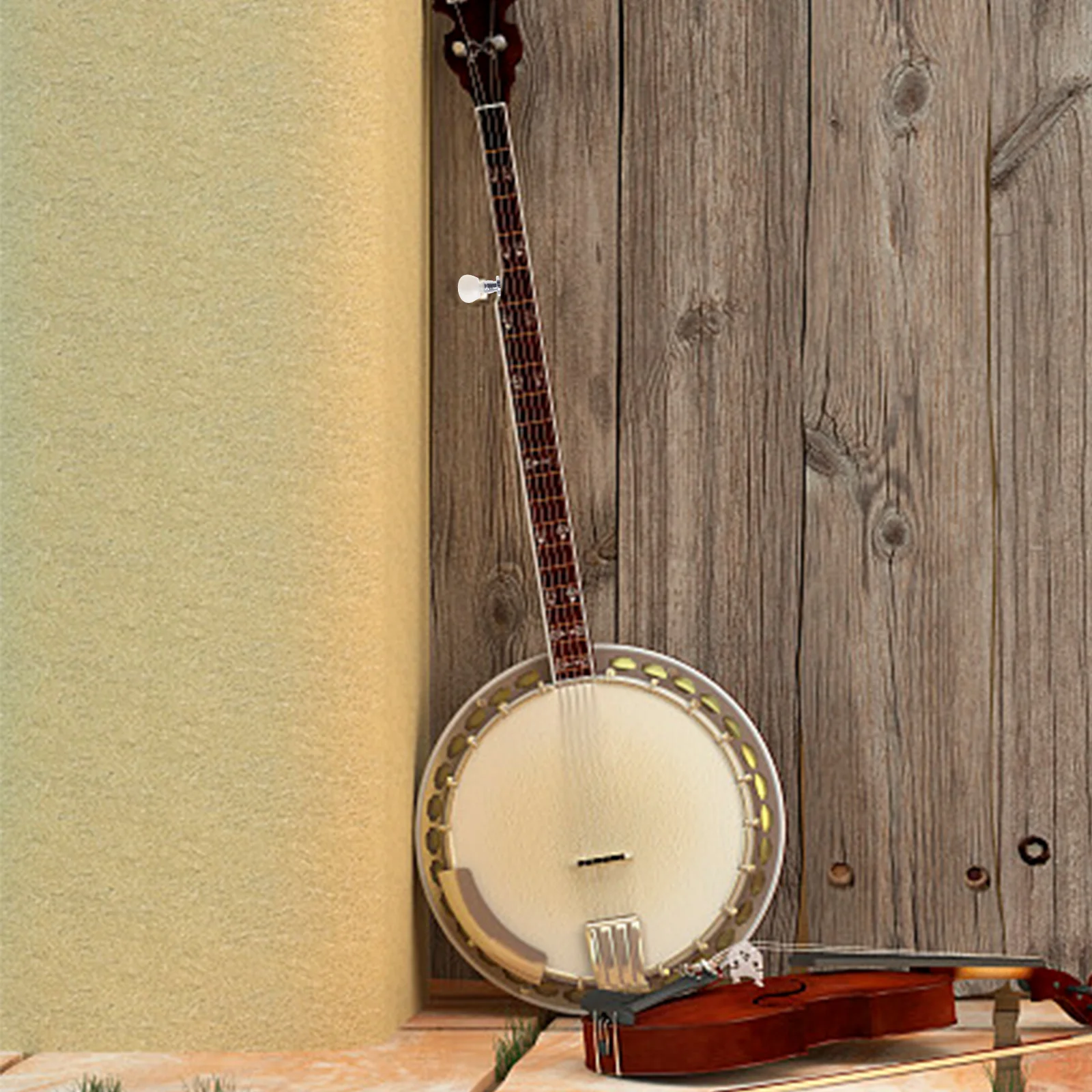 

1Pcs High Quality Banjo Tuner Durable Material Smooth Surface White Banjo Tuning Accessory Stringed Instrument Tuner