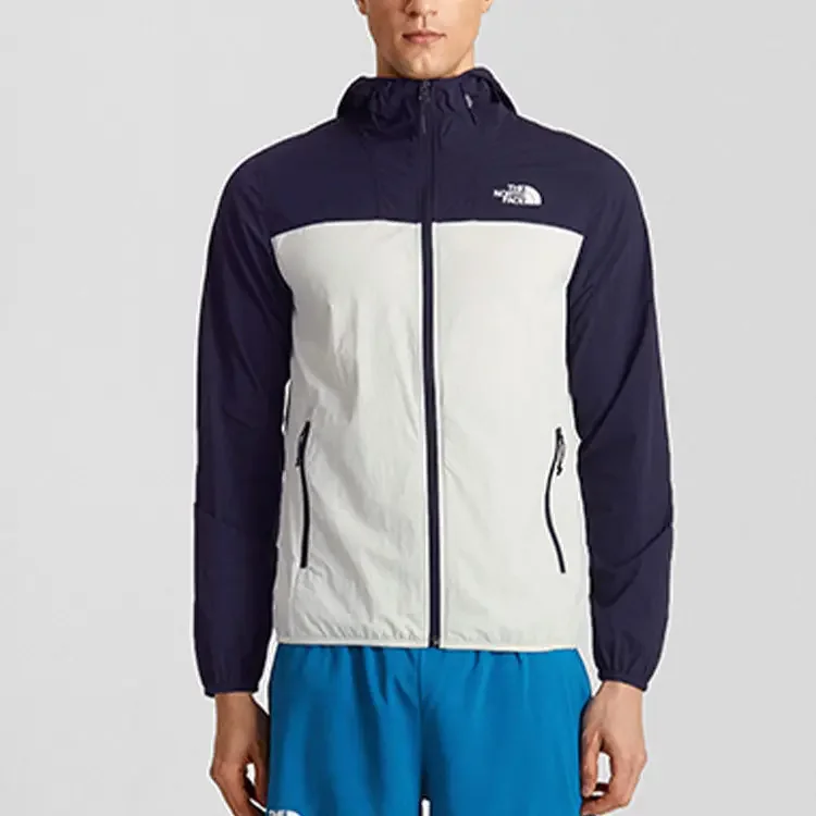 THE NORTH FACE Urban Exploration Color‑Matching Hooded Jacket Men 1986 Series Hiking Travel Outerwear Blue NF0A4U8X‑50A
