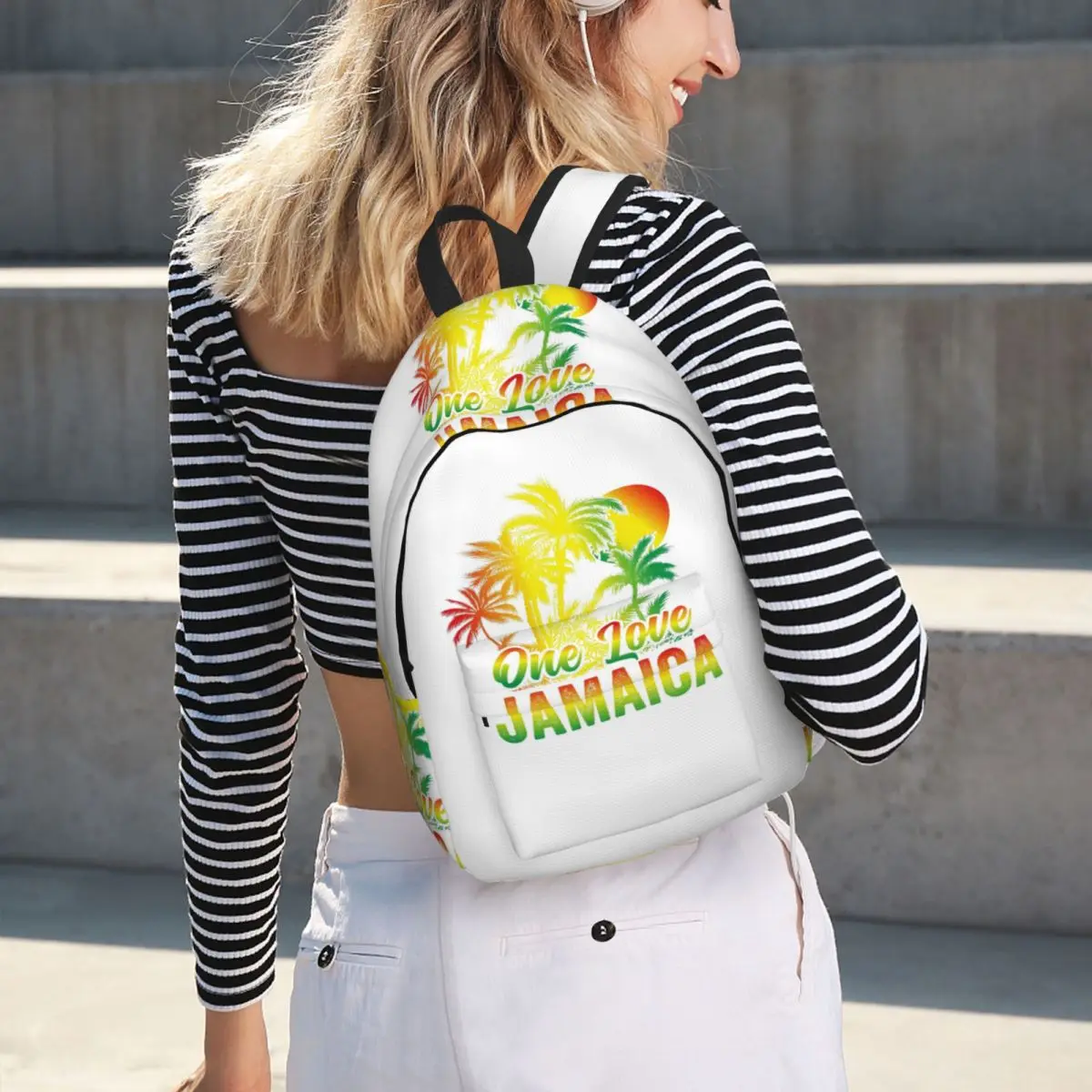 From Jamaica One Love. Backpack Hot Sale Daypack Large Capacity Kids BookBag School Bag Shoulder Bags for Men Women