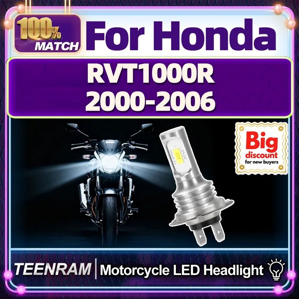 

Roadsun 1/2 шт. мотоциклетные светодиодные лампы для фар, ампулы для фар мотоцикла для Honda RVT1000R 2000 2001 2002 2003 2004 2005 2006