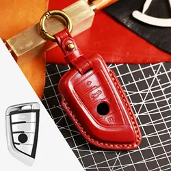 Leather Car Remote Key Fob Case Cover For BMW 2 3 5 7 Series 6GT X1 X3 X5 X6 F45 F46 G20 G30 G32 G11 G12 F48 G01 F15 F85 F16 F86