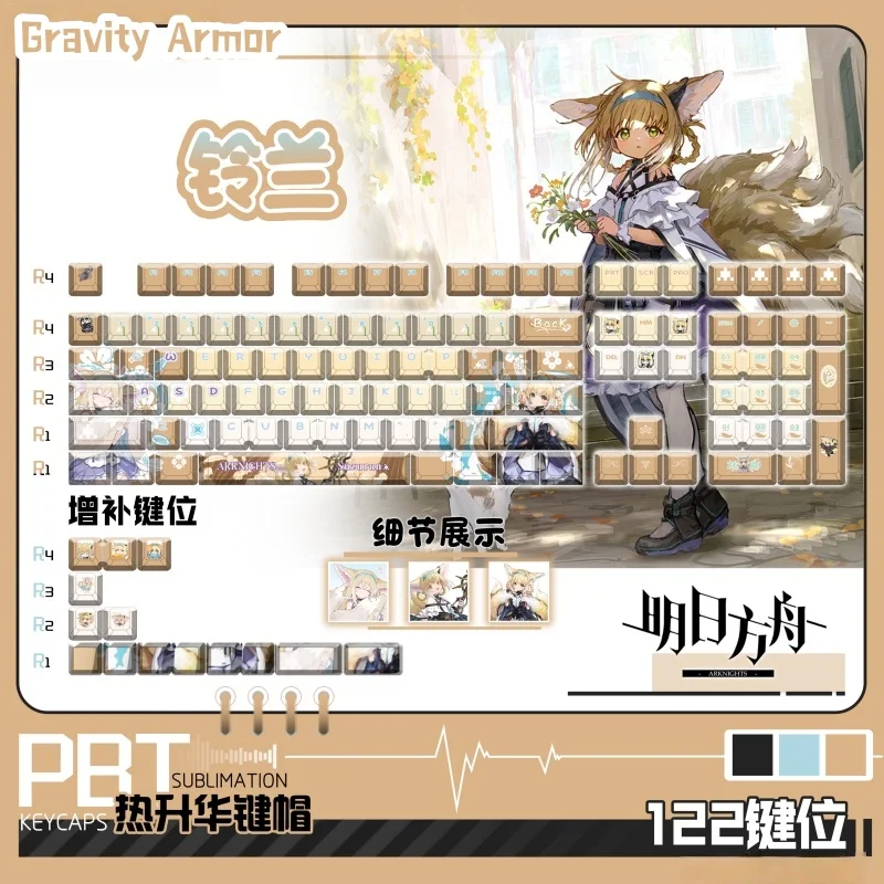 

Лидер продаж Arknights Suzuran игровые колпачки для клавиш на заказ вишневый профиль механическая клавиатура аниме мультфильм офисный подарок колпачки для клавиш