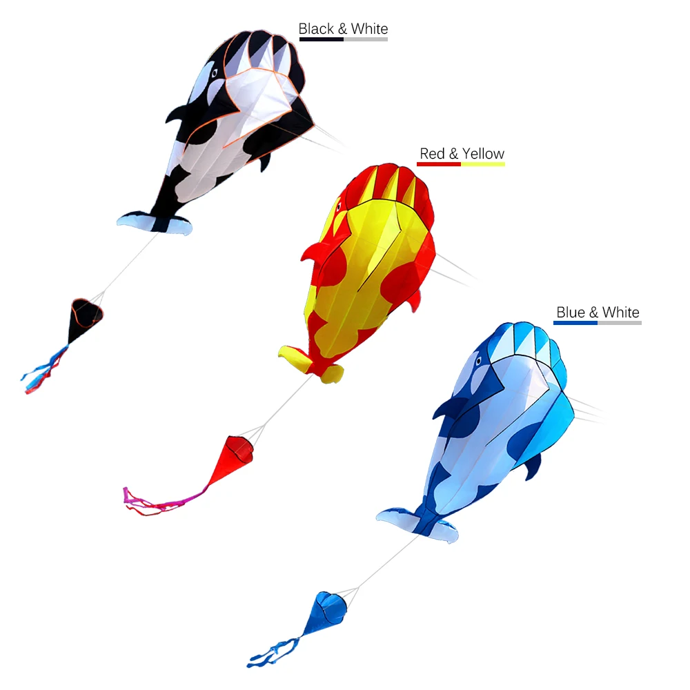 3D Kite Huge Frameless Soft Parafoil Giant Whale Flying Kite Flying Kite frameless kite kite
