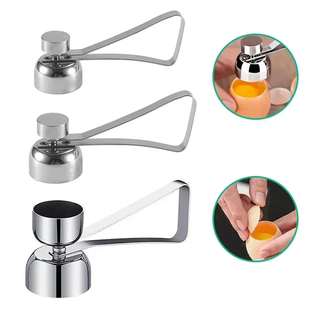 Egg Eggshell Opener Eggshell Cutter 304 Stainless Steel Double Head Egg Topper Shell Opener Boiled Raw Egg Creative Kitchen Tool