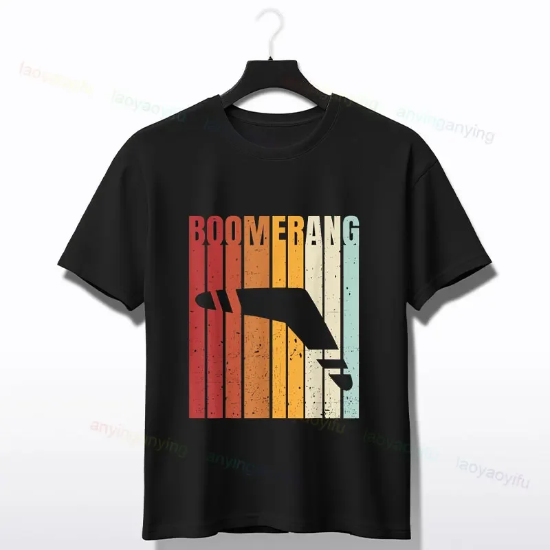남성용 레트로 Got A New 부메랑 그래픽 티 100% 코튼 크루넥 캐주얼 반소매 탑 일상 의류 스포티 디자인 셔츠