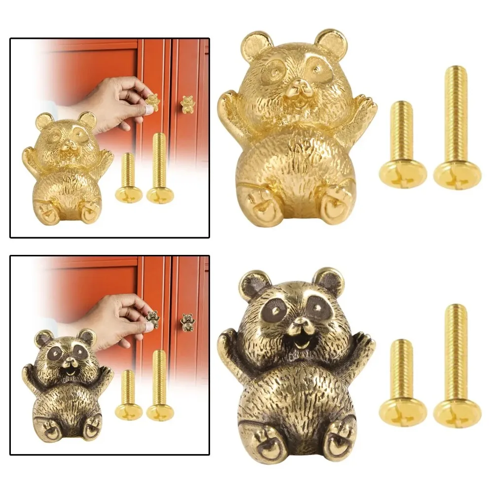 

Fashion Panda Shape Door Pull Handles Brass Kitchen Hardware Wardrobe Door Pull Furniture Handle