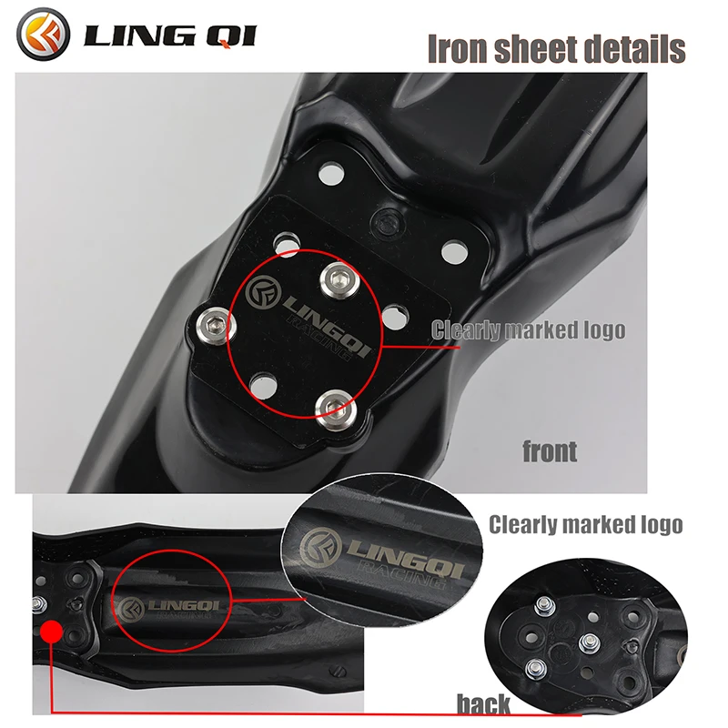 LINGQI First Generation Front Fender with Metal Plate Mudguard Fit for Light Bee X  Electronic Dirt Pit Bike image 4