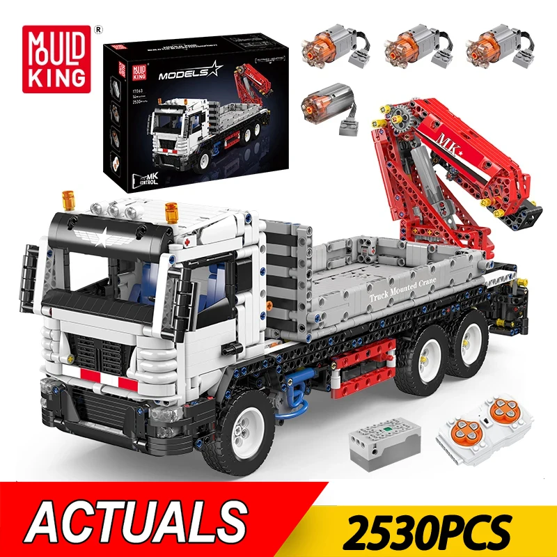 NEW 2530PCS Technical Remote Control Truck Mounted-Crane Building Block Assembly Car Brick Toys Kids Christmas Gift Boys