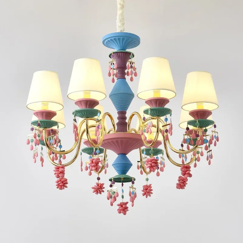 

DORIAN Modern Color Crystal Pendent Lamp French Luxury Art Living Room Restaurant Bedroom Girl's Room Children's Room Chandelier