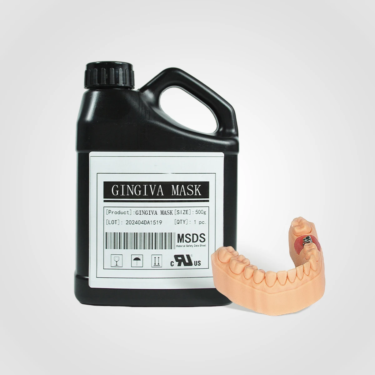 Wissden Dental 3D Printer Resin Gingiva Mask Resin,for Temporary crown High Precision Dental materials 500g /Bottle