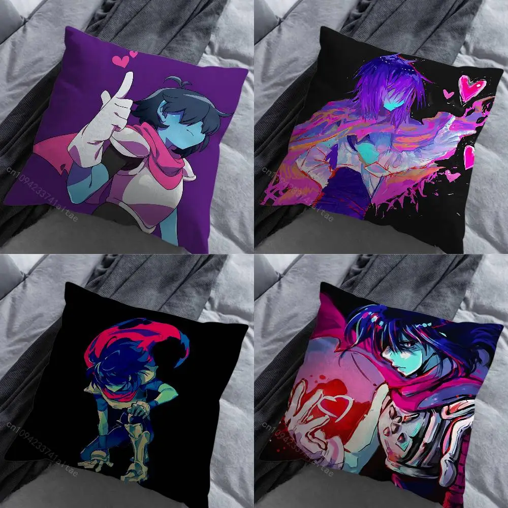 

Cool D-Deltarune K-Kris Throw Pillow Case Living Room Sofa Cushion Cover For Home Bedroom Decoration Protector