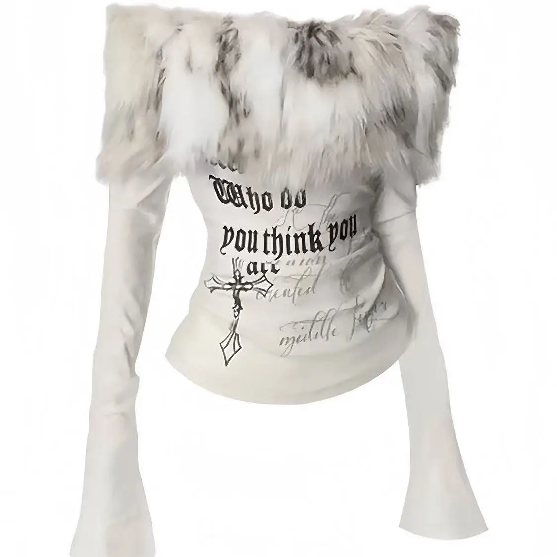 

Женская футболка с винтажным принтом — топ с открытыми плечами в американском стиле ретро с нечеткими нашивками, облегающая футболка Y2K Sweet & Cool Hot Girl, повседневная Layeri