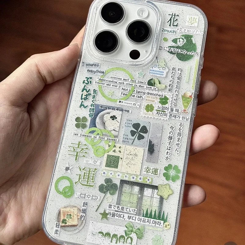 Japanese Green Clover Sparklin - đánh giá và giá Phone Cases Japanese