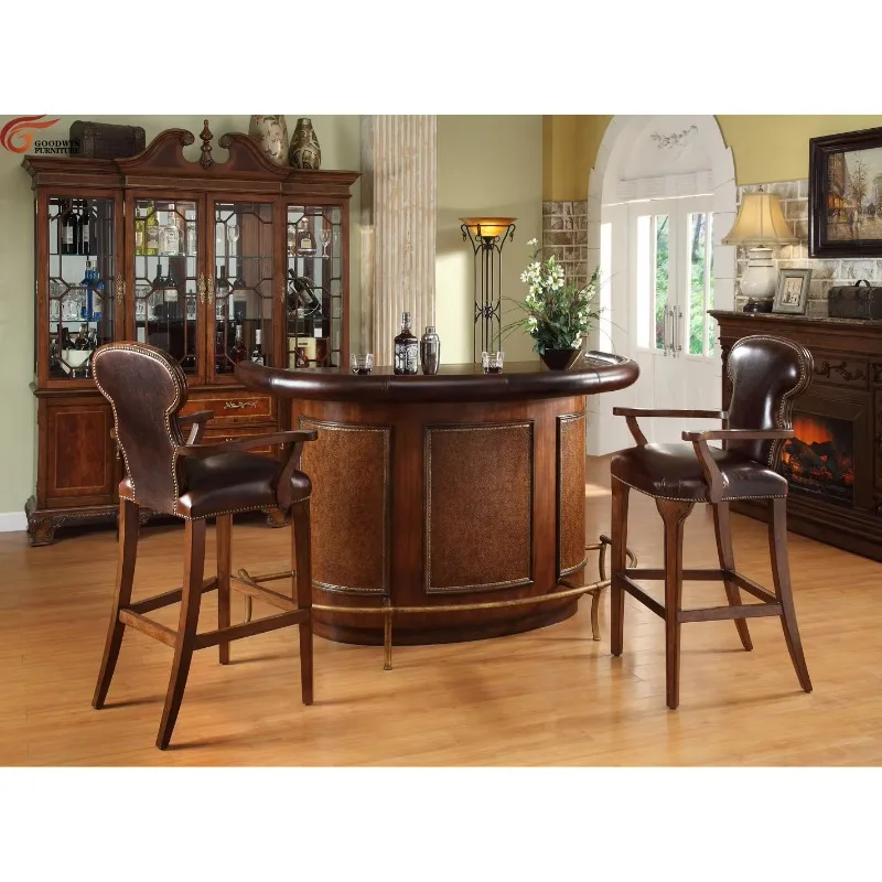 Goodwin Competitive Price High Quality Home Use Solid Wood Bar Furniture  Chair  Table  GGM428