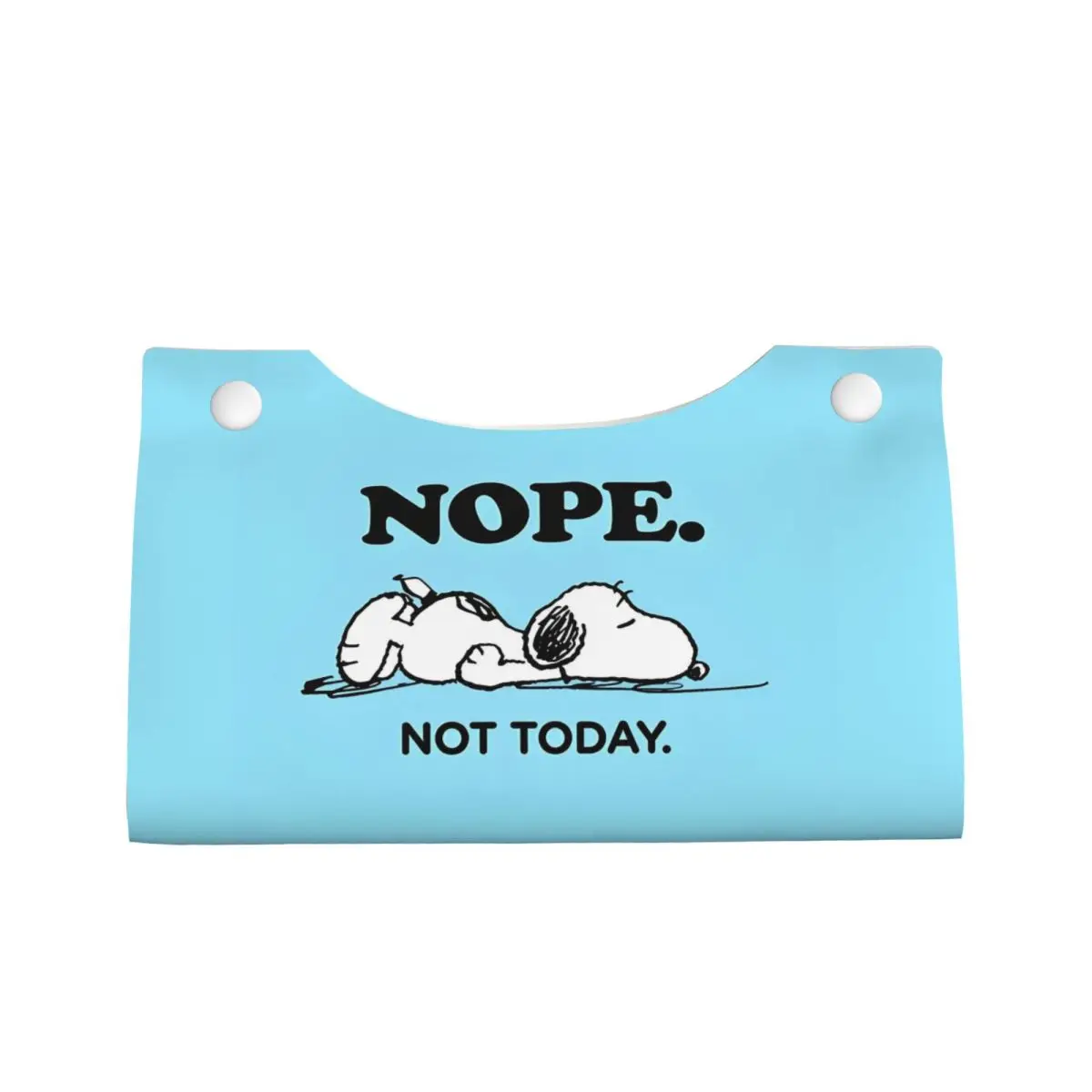 Custom S-Snoopys Facial Tissue Box Cover Rectangular Cute Cartoon PU Leather Tissue Box Holder for Car Home