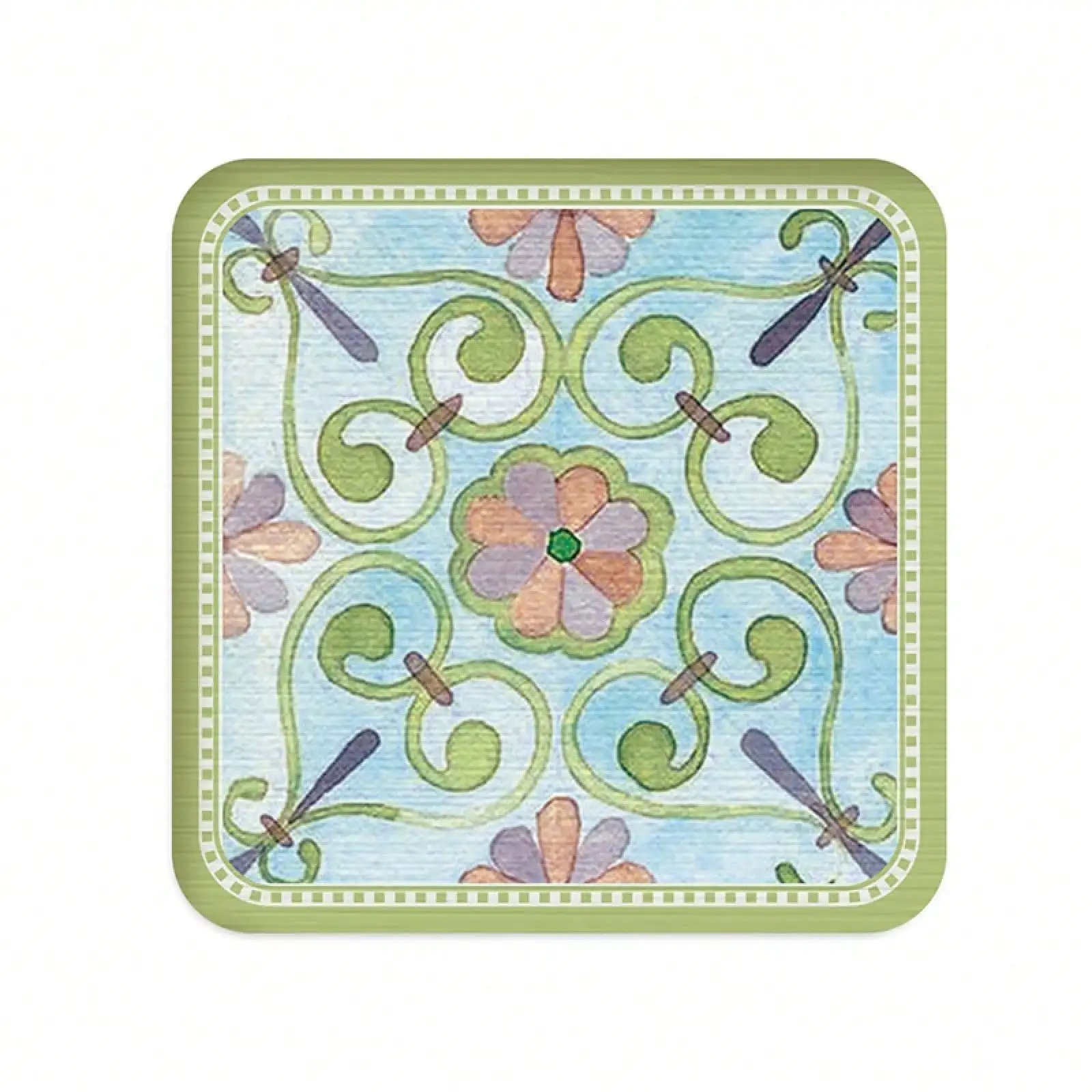 

1pc Exquisite Colorful Hard Diatom Mud Absorbent Coasters, Water-Absorbing Mats For Bathroom Vanity Tops, Square Draining Coasters For Kitchens, Easy To Clean
