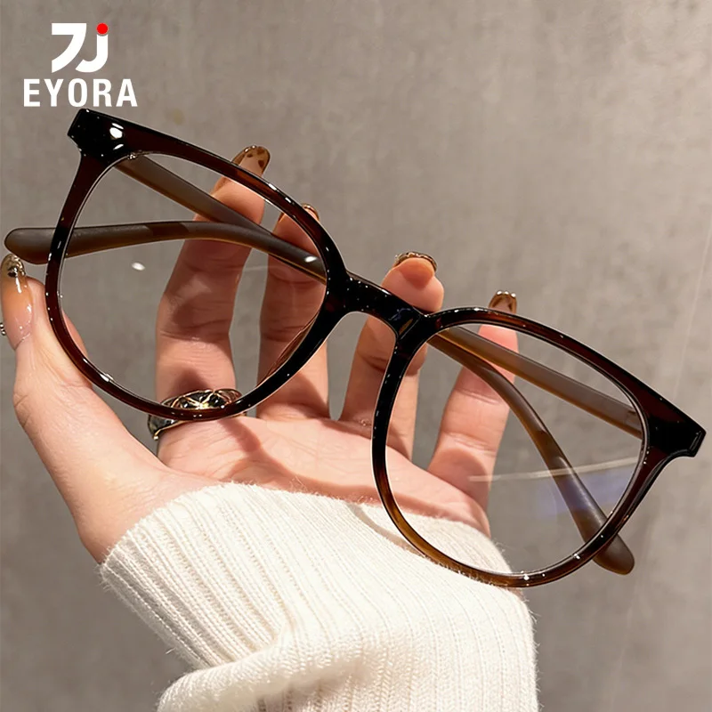 

EYORA Ultralight Reading Glasses for Women Oversize Frame Anti Blue Light Photochromic Glasses Optical Lenses with Prescription