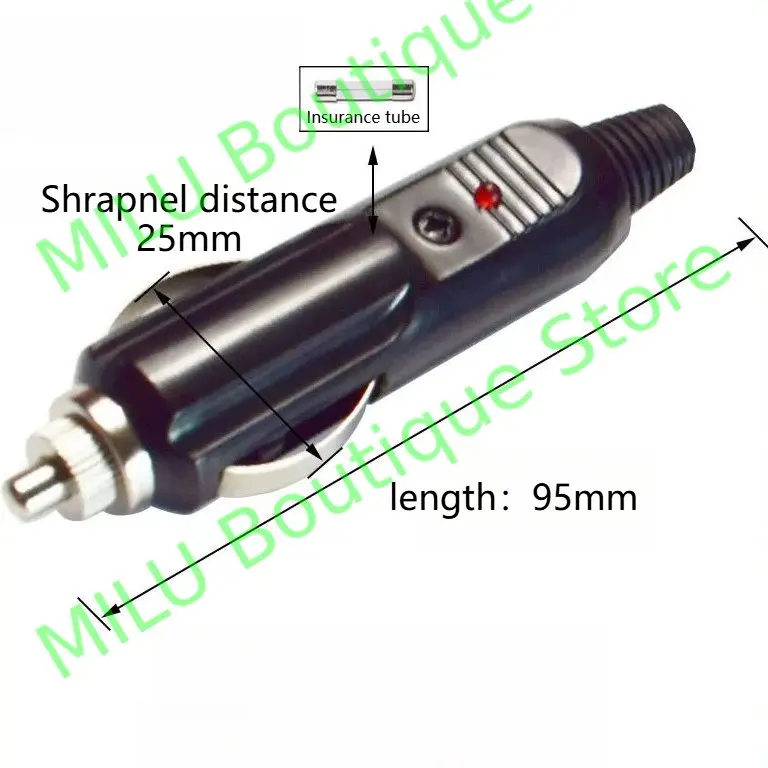 Car Cigarette Lighter Plug with 15A Fuse 100cm 14AWG Extension Cable Adapter Compatible with Anderson PowerPole Port