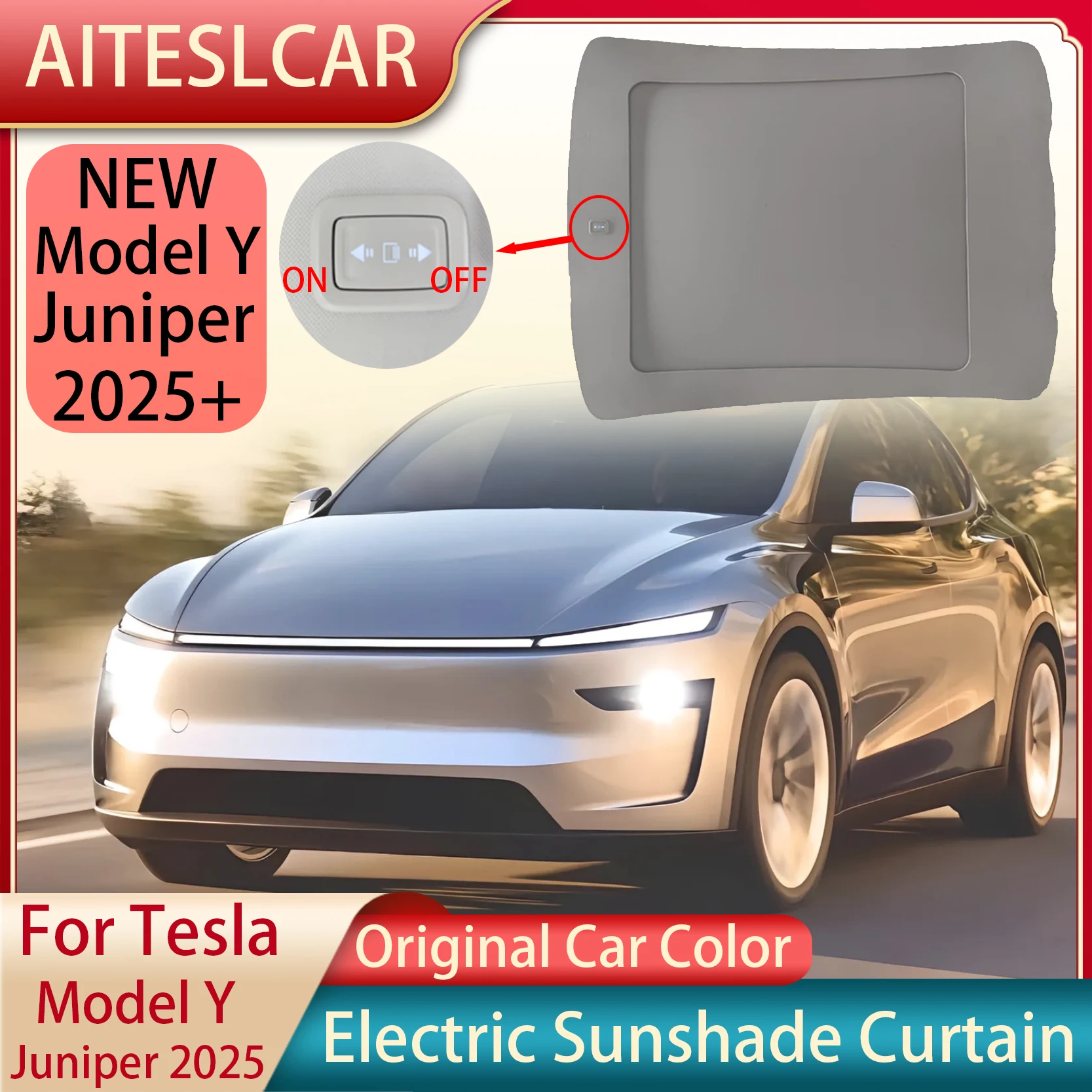 

Электрический солнцезащитный козырек для Tesla Model Y Juniper 2025, солнцезащитный козырек с автоматическим открытием/закрытием крыши, идеально подходит для солнцезащитного козырька, простая установка