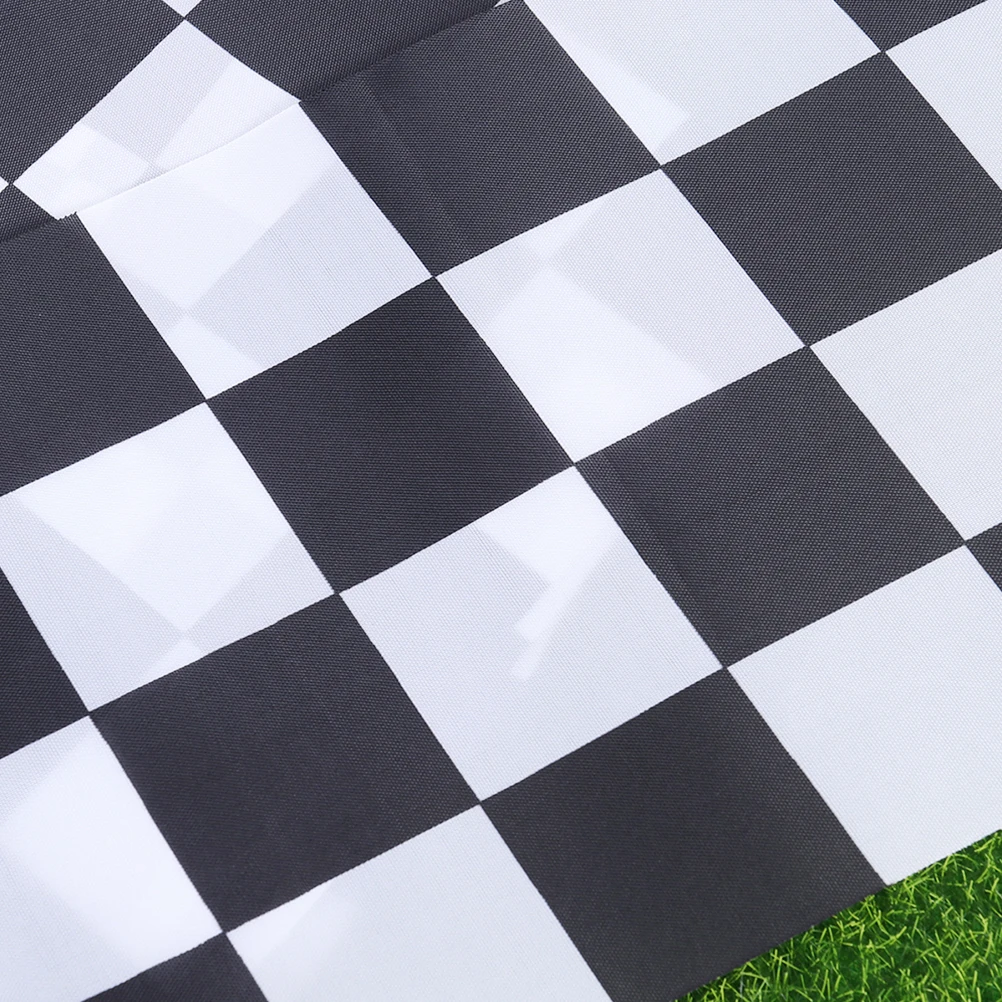 

24pcs Grid Flag Handheld Flag Driving Race Hand Waving Flag Party Supplies (40cm Plastic Stick)