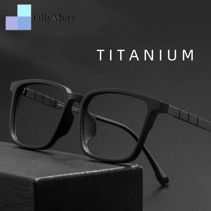 

Очки OLLYMURS квадратной формы из титана, с диоптриями, в ретро-стиле, прозрачные, оптические, оправа для мужчин и женщин, BV9007Y