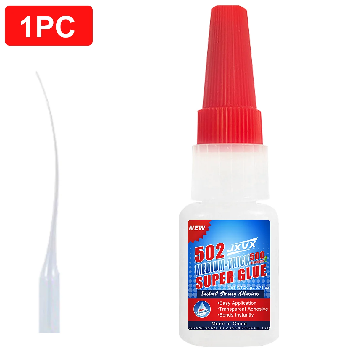 50 g Professional 502 Superlijm Extra sterke sneldrogende cyanoacrylaatlijm voor hardware, kunststof, metaal, auto's, hout, glas, hobby's, secondenlijm met waterdichte distributie.