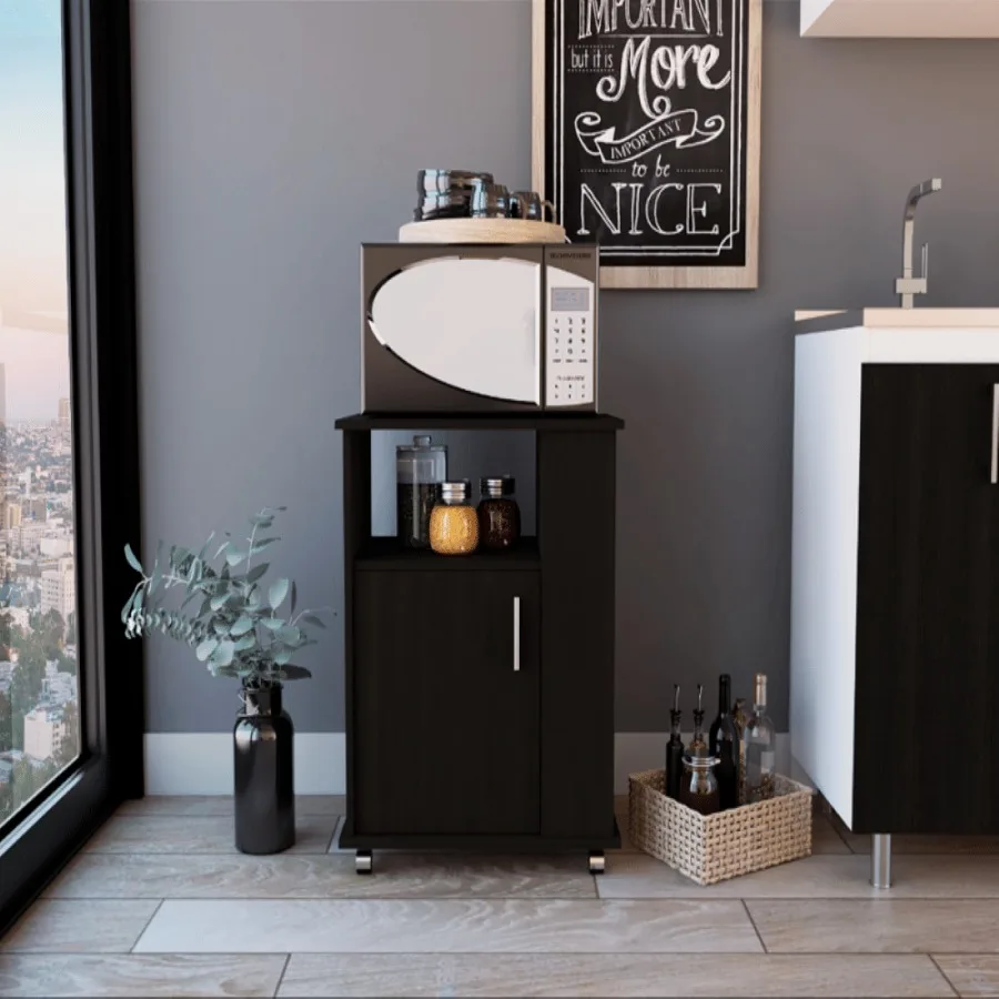 

Lower Microwave Cabinet Kit Black gue Finish