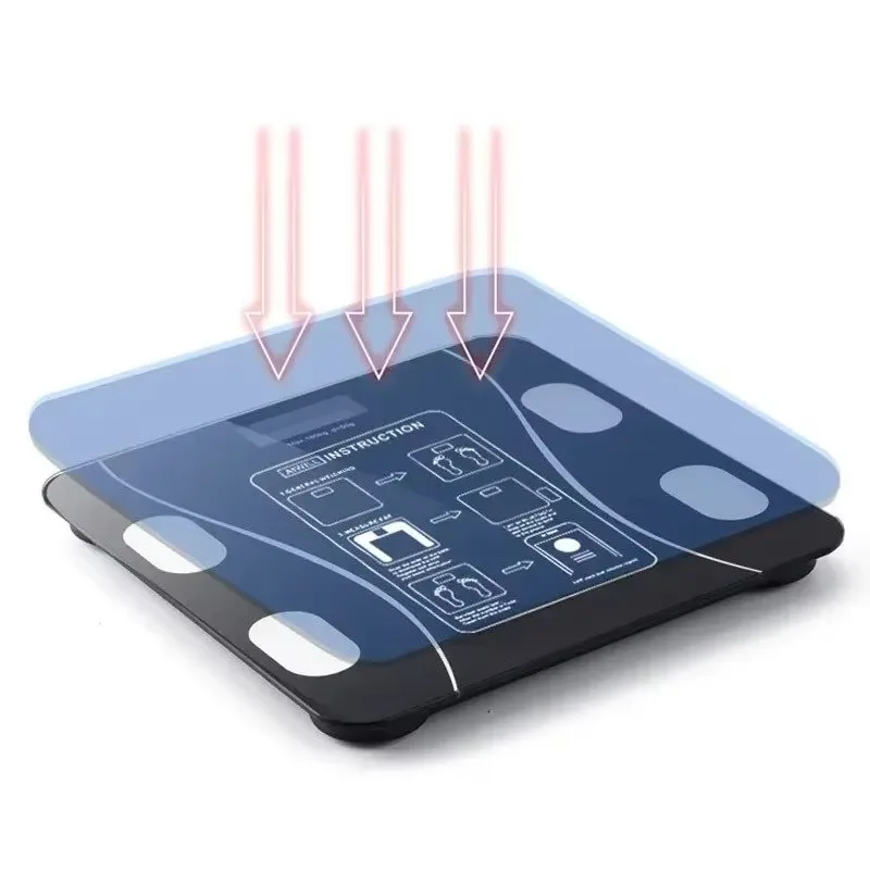 Digital Mobile Connectivity Body Composition ITO Technology ABS Material 150kg Smart Home Bathroom Touch Sensing Body Fat