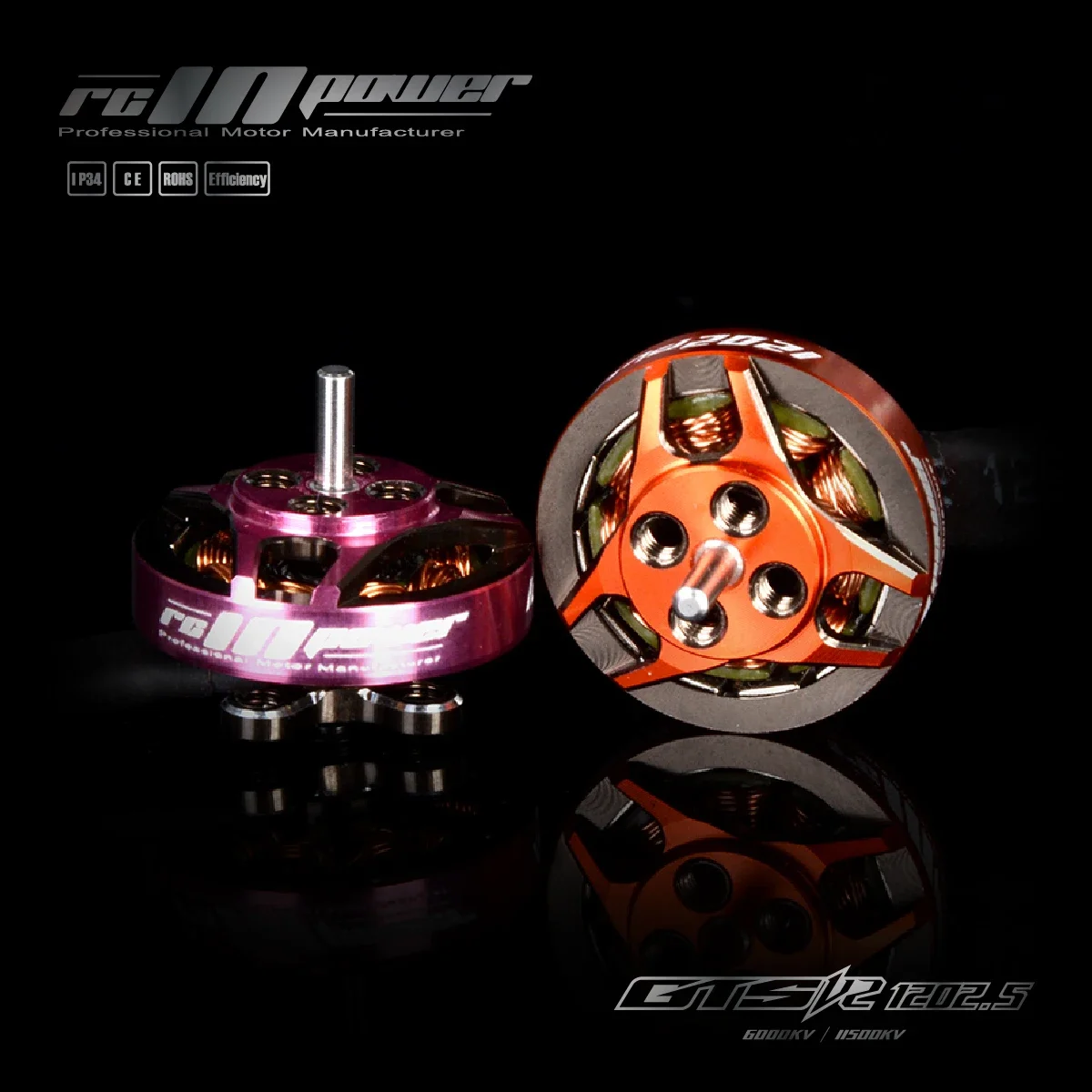 

RCINPOWER GTS V2 1202.5 Brushless Motor 11500KV 1-2S 6000KV 3-4S for FPV Freestyle 1.6inch-3inch Toothpick Cinewhoop Drone