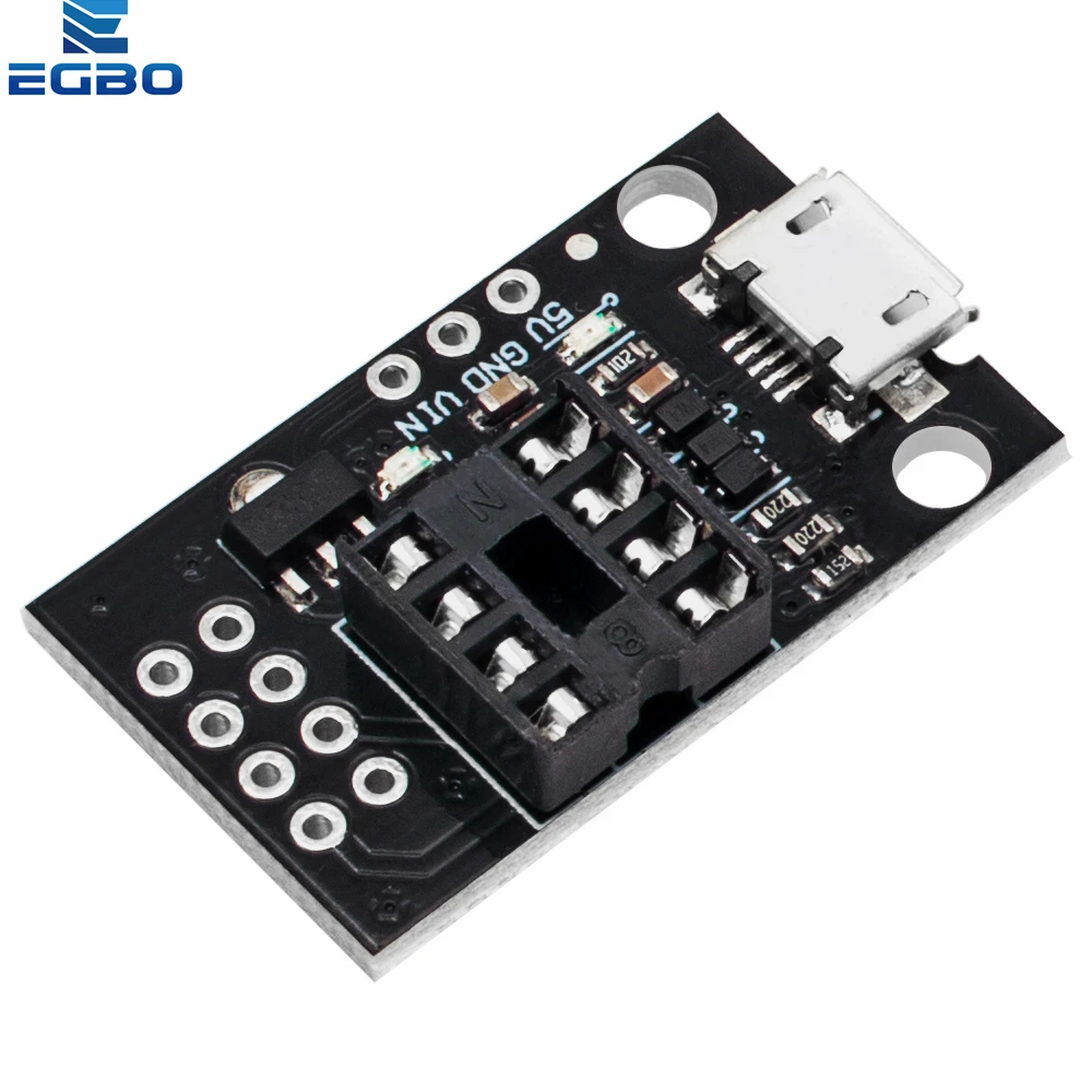 1~10PCS EGBO Development Board For ATtiny13A/ATtiny25/ATtiny45/ATtiny85 Programming Editor Micro Usb Power Connector