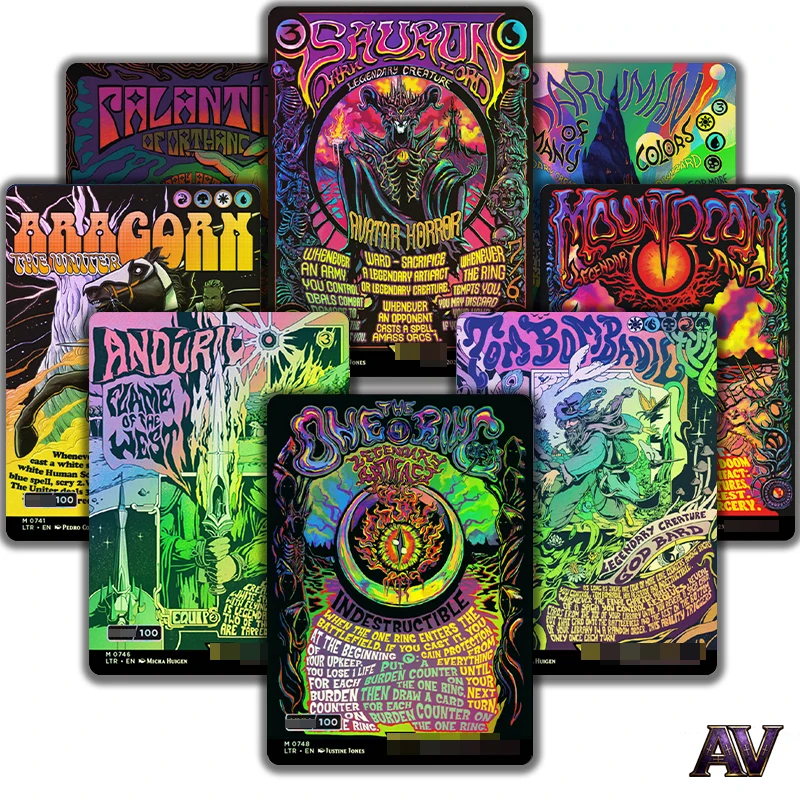 

LTR Tales of Middle-earth Serialized Posters Number Series Set Ring/the Dark Lord etc Replica Proxy Magical Cards holographic