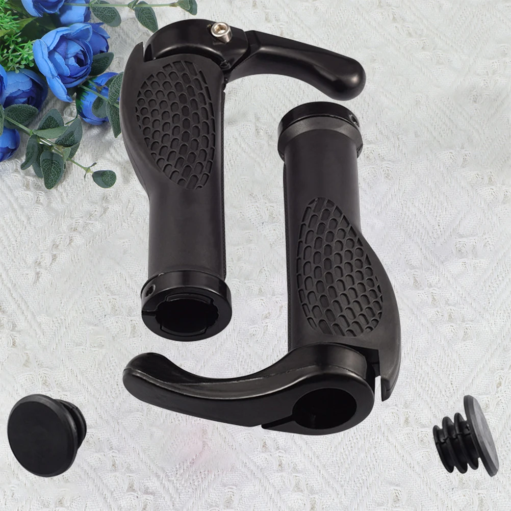 

Bicycle Handlebar Grips Mountain Bike Accessories Ergonomic Non Slip Durable Aluminum Alloy Lock Handbar Cycle Hand grips Double