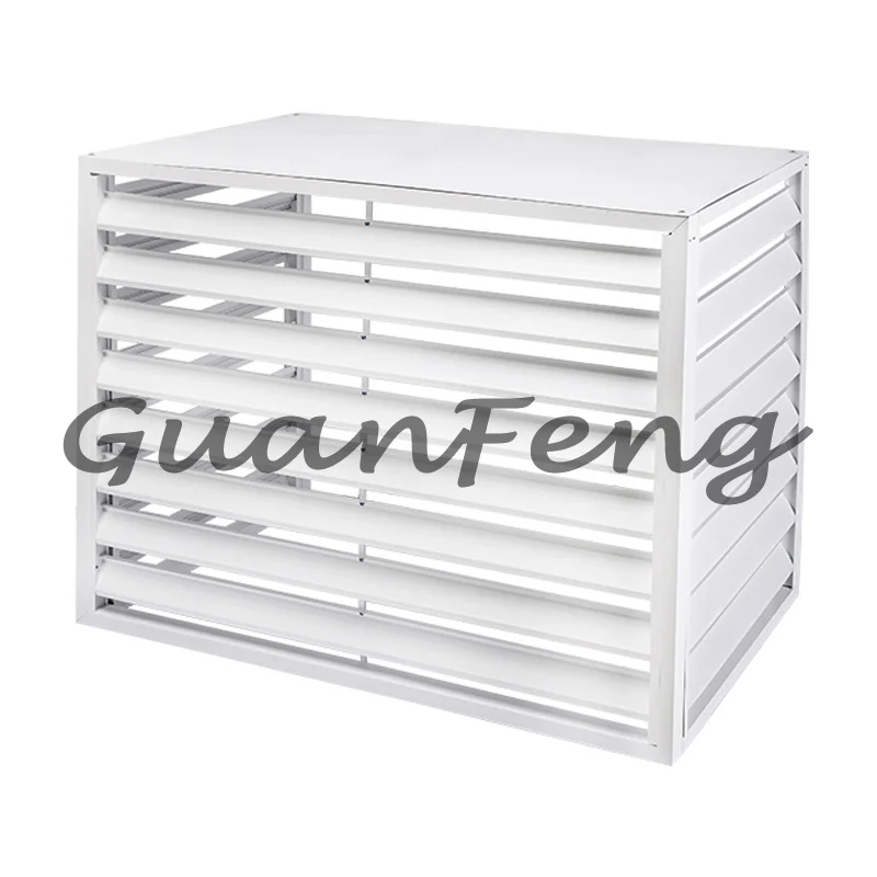 Aluminum alloy air conditioner external protective cover, louver grille