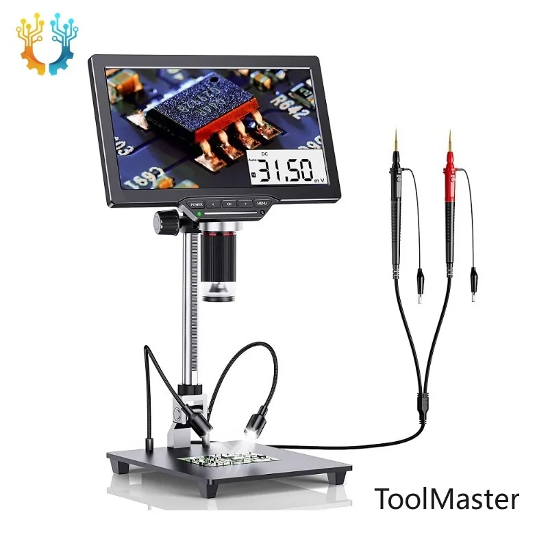 【2026】New Factory Wholesale Multimeter 2000X Microscope DC/AC Voltage 10.1 Inch Video Microscope Repair Tools Milti-functions We