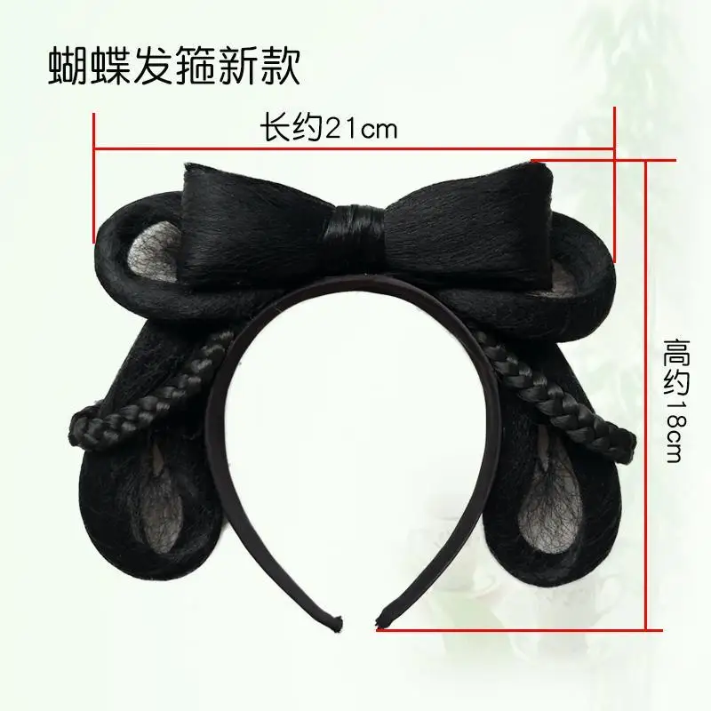 Lige 明王朝ヘアバンド コスプレウィッグ |   オールインワンバンズ |   初心者向けのプレスタイル |   簡単クリップオン漢服コスチュームヘアピースセット