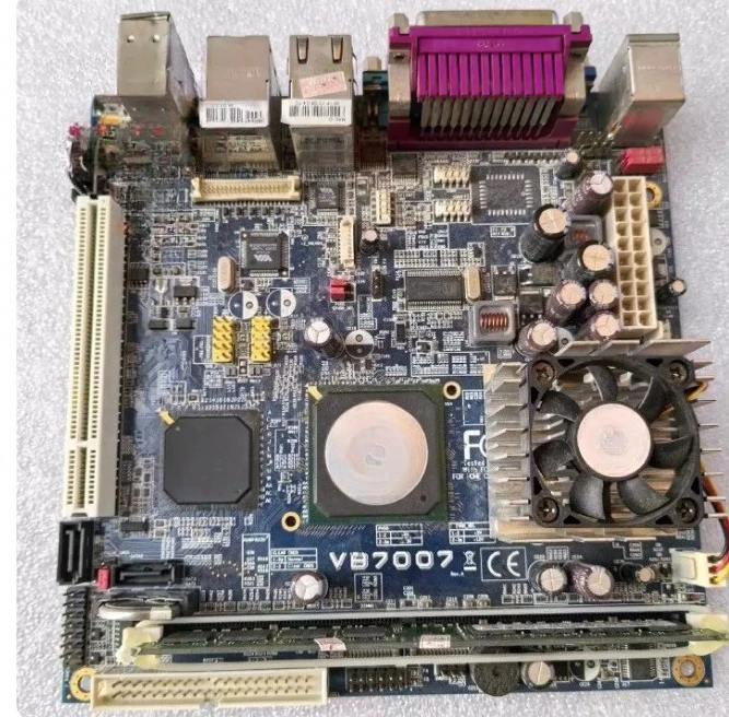 VIA VB7007 industrial control main board Mini-ITX POS main board 17 * 17 dual network interface card DDR2 memory