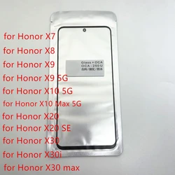 For Huawei Honor X7 X8 X9 X10 5G X20 SE X30i Max 5G Replace Repair Parts +OCA Front Screen Touch Panel LCD Display Out Glass