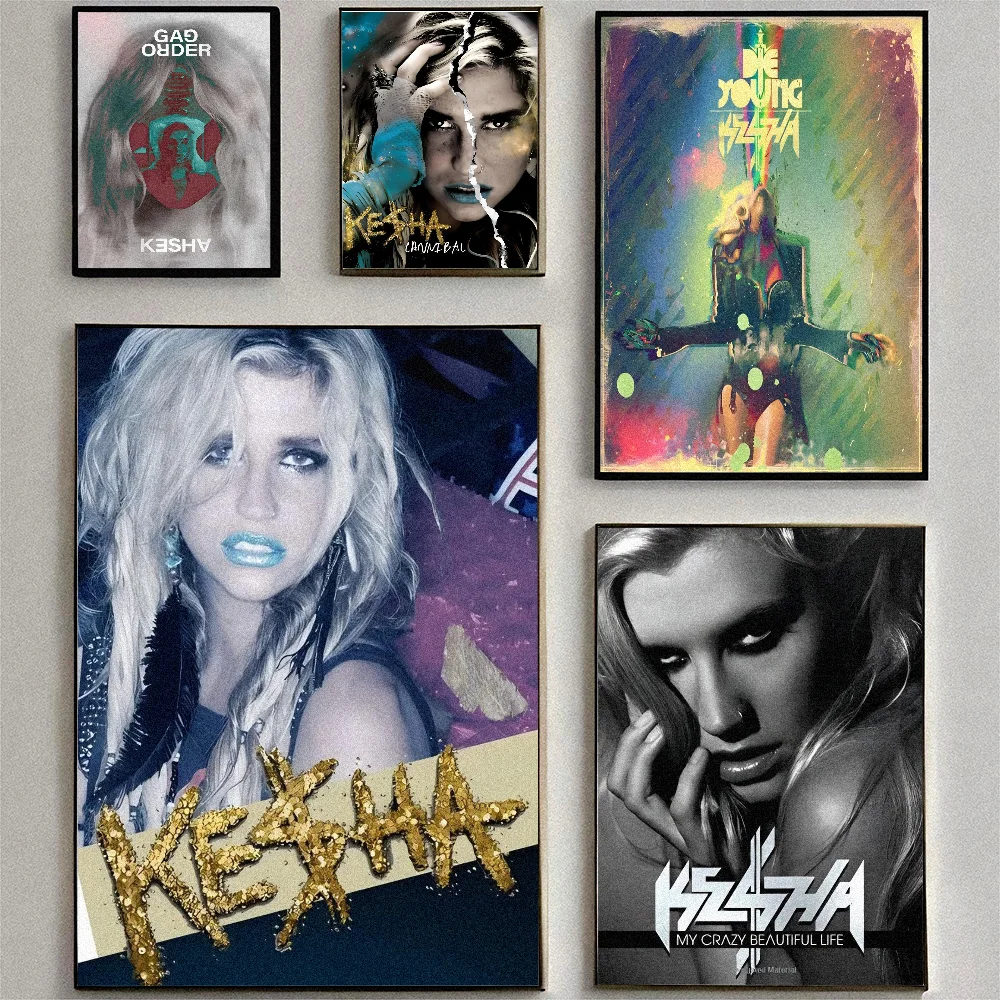 Pop Singer K-kesha Poster Wall Art Home Decor Room Decor Digital Painting Living Room Restaurant Kitchen Art