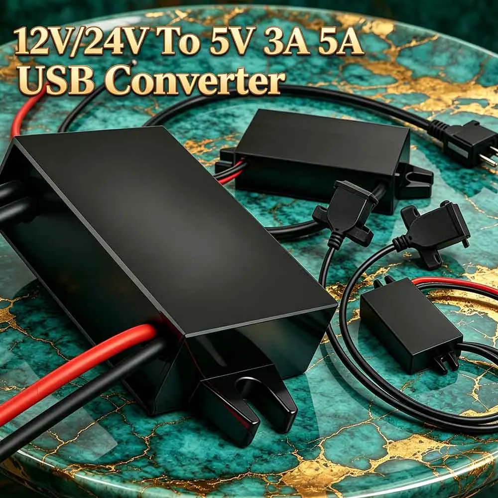 DC To DC 12V/24V To 5V 3A 5A USB Converter Buck Module Power Adapter Power Adapter Converter Buck Regulator Car Power Converter