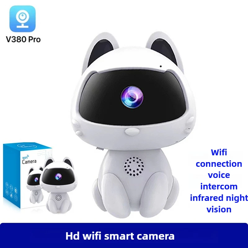 Cute Pet Cat Home Wireless Network Intelligent Security Indoor Remote Night Vision HD Pet surveillance camera