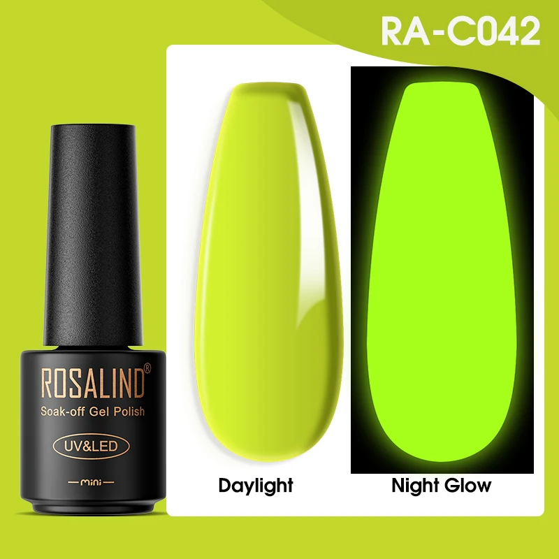 ROSALIND 5ml Nagelgel Polish Lichtgevend Effect Hybride Vernis Semi Permanente Top Base Coat Nail Art Nodig UV/LED Cure