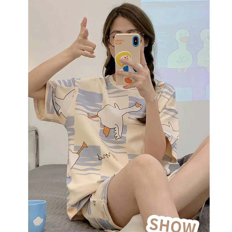 Sleepwear Set Women Short Pajamas for Women Women's Summer Pajamas Pajama Sets Pijama Woman Home Wear Panties Sleep Lounge image 2