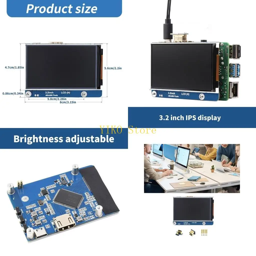 

K32C Easy 3,2-дюймовый ЖК-экран IPS, четкость 480x800 для операционных систем 4B/3B+/3B/2B/0