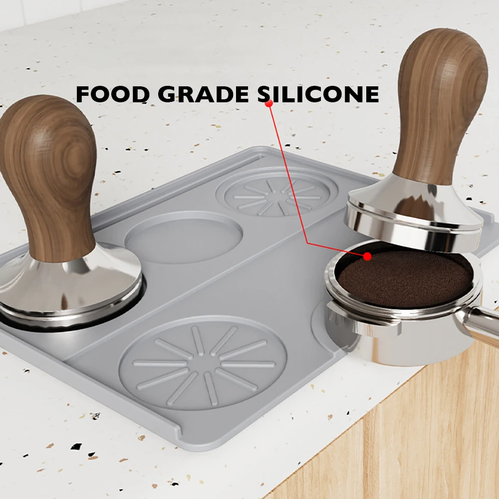 Espresso Coffee Tampers Mat Station Press Tampering Holder Corner Mat Pad Silicone Coffeeware WDT Tools Tamping Barista