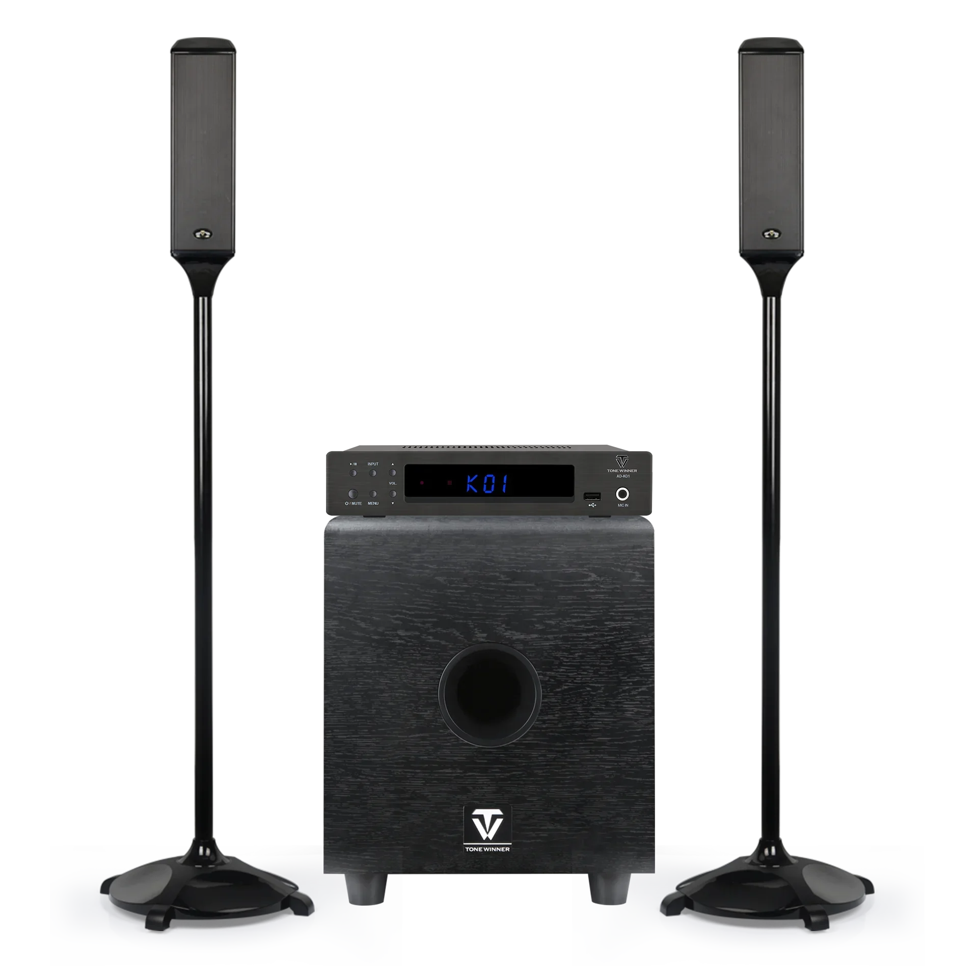 

Home theater speaker system amplifier+2 speaker+subwoofer audio blueteeth speaker kits KTV with Karaoke function